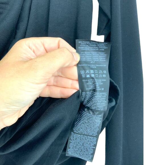 Vero Moda Nelly Ruched Knit Top Black Size Medium NWOT $62 MSRP - Picture 7 of 8